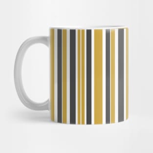 Color Block Stripes Grey and Mustard Yellow Mug